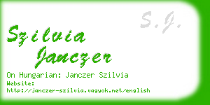 szilvia janczer business card